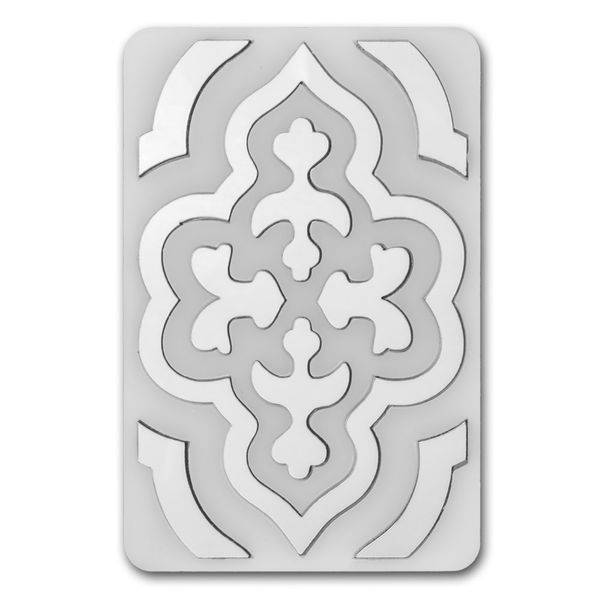 Magnetic Needle Case Rectangular &ndash; &ldquo;Silver Arabesque&rdquo; FLZB(N)-185