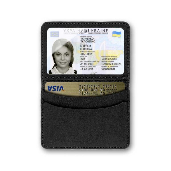 Faux Leather Bead Embroidery Kit &ndash; &ldquo;ID Card Cover&rdquo; FLBB-072 Black