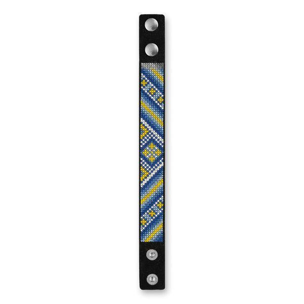 Faux Leather Cross-Stitch Kit &ndash; &ldquo;Bracelet&rdquo; (2.2 &times; 22 cm) FLHL-053 Black