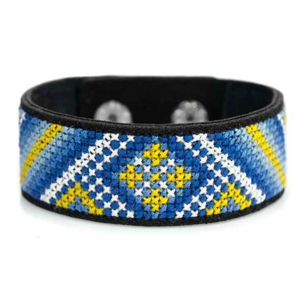 Faux Leather Cross-Stitch Kit &ndash; &ldquo;Bracelet&rdquo; (2.2 &times; 22 cm) FLHL-053 Black