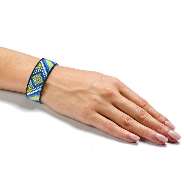 Faux Leather Cross-Stitch Kit &ndash; &ldquo;Bracelet&rdquo; (2.2 &times; 22 cm) FLHL-053 Black
