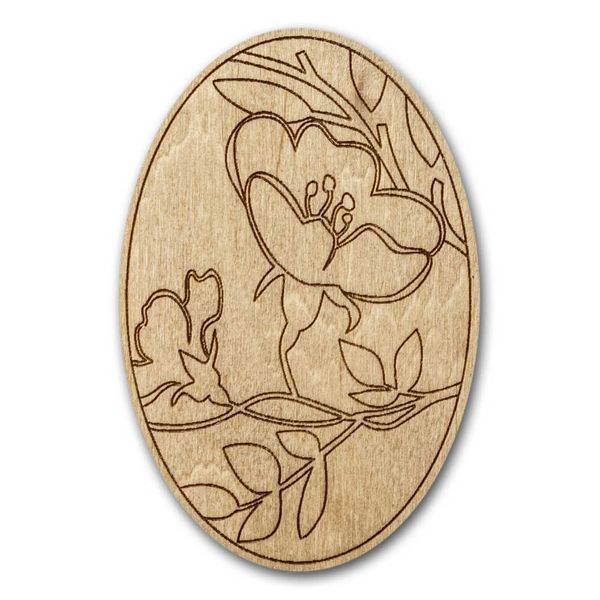 Magnetic Needle Case Oval &ndash; &ldquo;Apple Blossom&rdquo; FLZB(N)-178