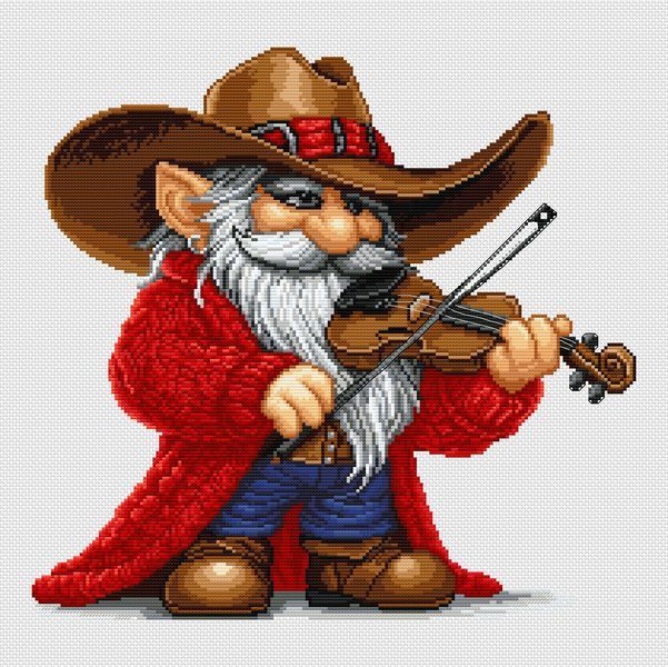 Cross-Stitch Pattern &ndash; "Gnomes Band". A set of three Cross-Stitch Patterns. WLP-040