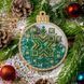 Bead Embroidery Kit (Plastic Base) &ndash; &ldquo;Christmas Ornament &ndash; Golden Sparkle&rdquo; (Double-Sided) FLPL-059 FLPL-059 photo 1