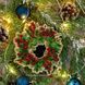 Wooden Bead Embroidery Kit &ndash; &ldquo;Christmas Ornament &ndash; Holiday Wreath&rdquo; FLK-386 FLK-386 photo 1