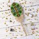 Wooden Bead Embroidery Topper &ndash; &ldquo;Green Easter Egg&rdquo; FLK-538 FLK-538 photo 1