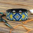 Faux Leather Cross-Stitch Kit &ndash; &ldquo;Bracelet&rdquo; (2.2 &times; 22 cm) FLHL-054 Black
