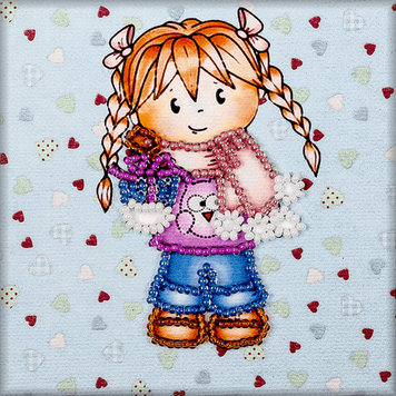Bead embroidery magnet FLA-105