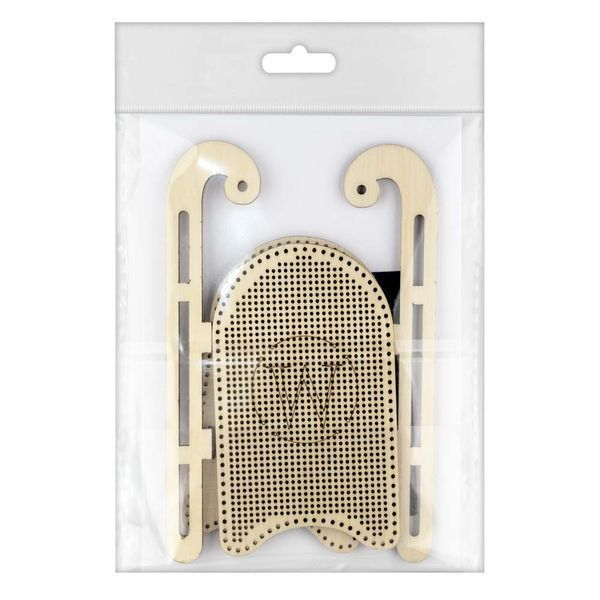 Wooden Embroidery Blank &ndash; &ldquo;Sled 3D&rdquo; FLBE(K)-019