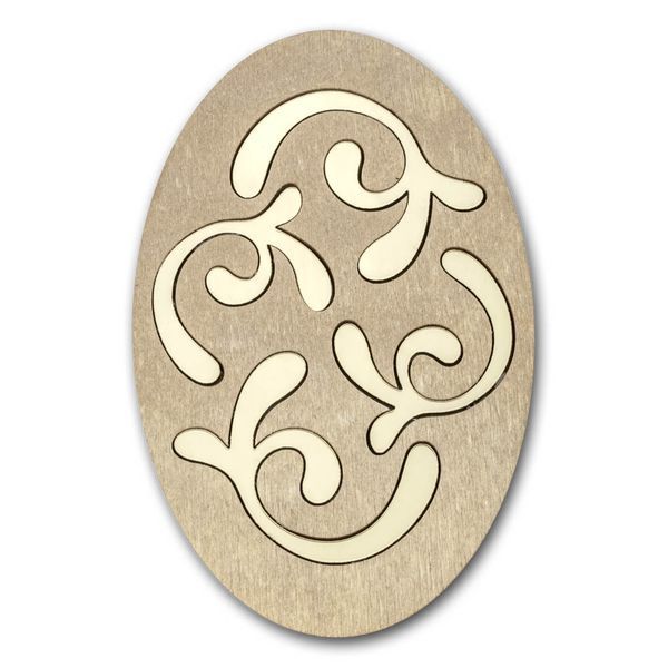 Magnetic Needle Case Oval &ndash; &ldquo;Golden Arabesque&rdquo; FLZB(N)-186