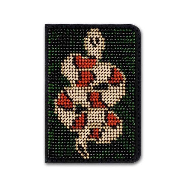Faux Leather Bead Embroidery Kit &ndash; &ldquo;ID Card Cover&rdquo; FLBB-073 Black
