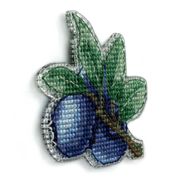Plastic Cross-Stitch Kit &ndash; "Blueberry" (Double-Sided) FLX-070