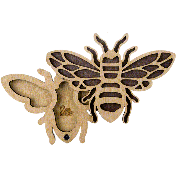 Wooden-Lid Bead Organizer &ndash; &ldquo;Bee&rdquo; FLZB-106