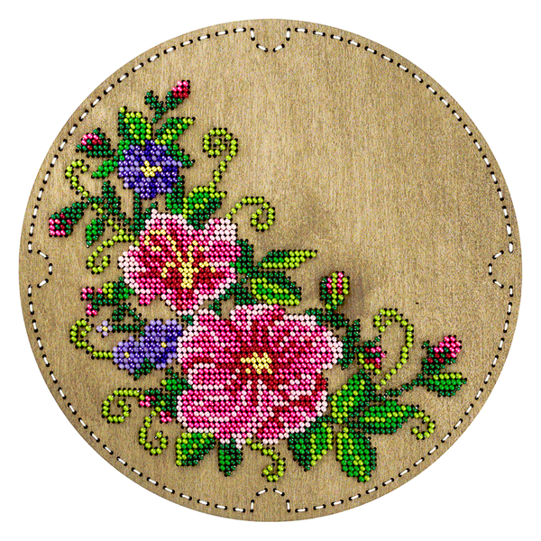 DIY Bead Embroidery Organizer Kit &ndash; &ldquo;Rose Bouquet&rdquo; FLZB-246