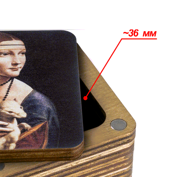 Thread Catcher Square &ndash; &ldquo;Lady with an Ermine&rdquo; FLZB(N)-066