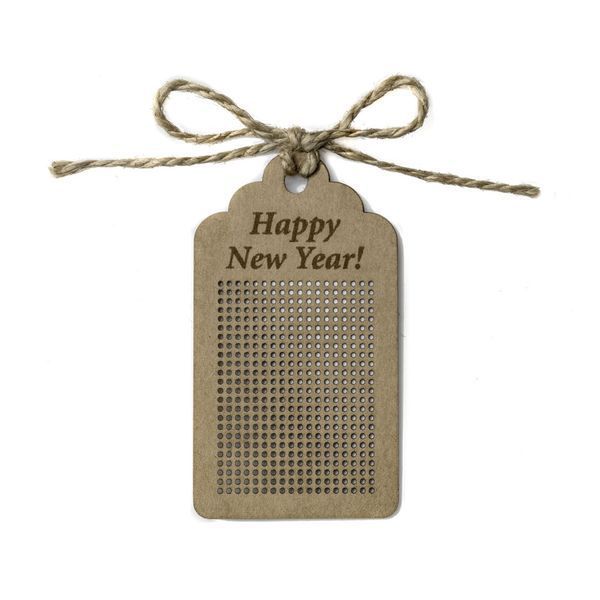 Cardboard Embroidery Blank &ndash; &laquo;Happy New Year!&raquo; FLBE(C)-010 (3 pcs)
