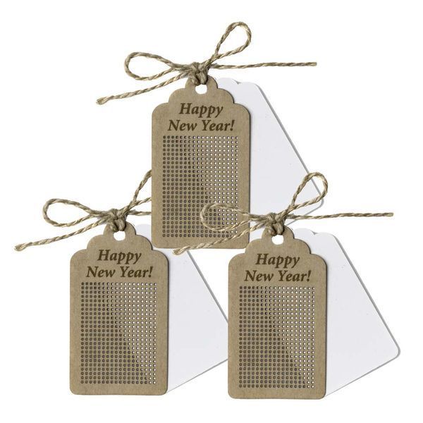Cardboard Embroidery Blank &ndash; &laquo;Happy New Year!&raquo; FLBE(C)-010 (3 pcs)