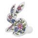 Faux Leather Cross-Stitch Kit &ndash; &ldquo;Rabbit with Floral Pattern&rdquo; FLHL-120 FLHL-120 photo 4