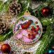Bead Embroidery Kit (Plastic Base) &ndash; &ldquo;Christmas Ornament &ndash; Bullfinch in Snow&rdquo; (Double-Sided) FLPL-060 FLPL-060 photo 1