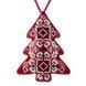 Faux Leather Bead Embroidery Kit &ndash; &ldquo;Christmas Tree Ornament&rdquo; (Double-Sided) FLBB-166 Red FLBB-166 photo 5