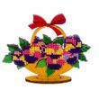 Wooden Bead Embroidery Kit &ndash; &ldquo;Basket of Flowers&rdquo; FLK-012 FLK-012 photo 2
