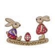 Wooden Bead Embroidery Kit &ndash; Rocking Ornament &ldquo;Bunnies in the Meadow&rdquo; FLK-438 FLK-438 photo 6