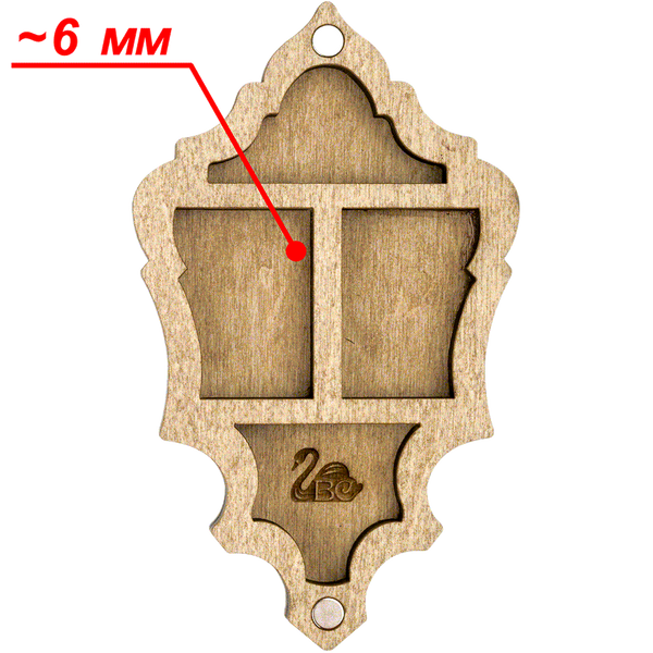 Wooden-Lid Bead Organizer &ndash; &ldquo;Keyhole&rdquo; FLZB-107