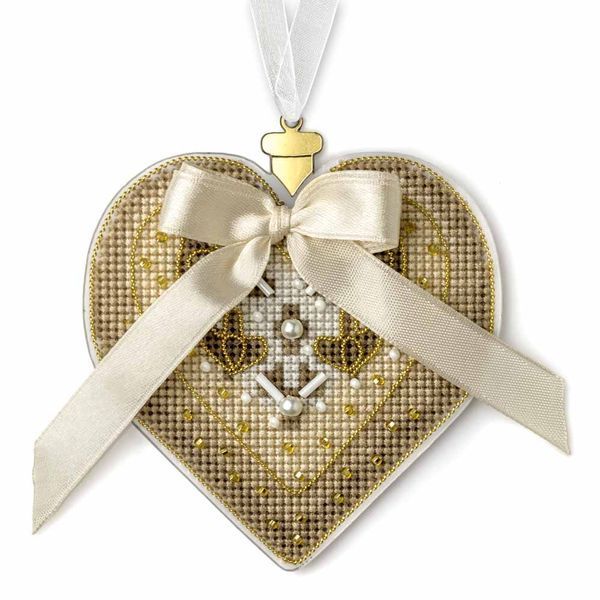 Plastic Cross-Stitch Kit &ndash; &ldquo;Christmas Ornament &ndash; Winter Heart&rdquo; FLX-138
