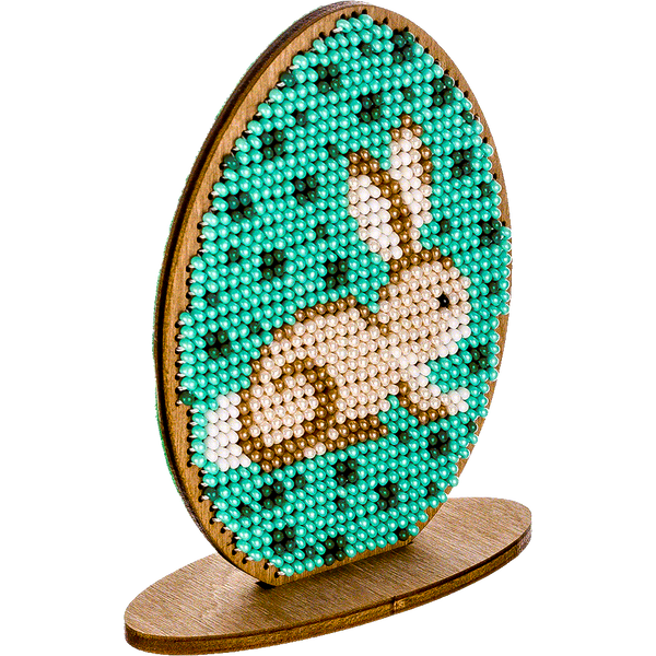 Wooden Bead Embroidery Kit &ndash; &ldquo;Easter Egg&rdquo; FLK-257