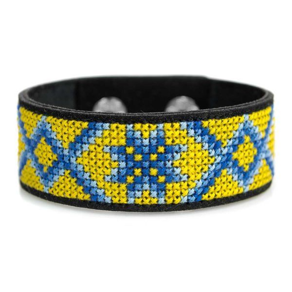Faux Leather Cross-Stitch Kit &ndash; &ldquo;Bracelet&rdquo; (2.2 &times; 22 cm) FLHL-055 Black