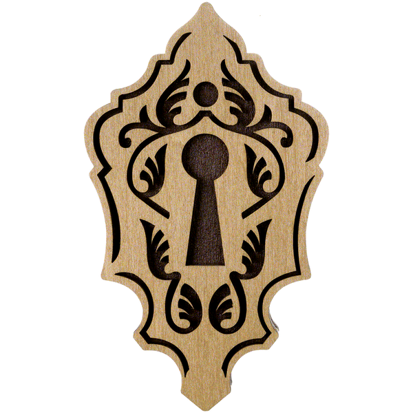 Wooden-Lid Bead Organizer &ndash; &ldquo;Keyhole&rdquo; FLZB-107