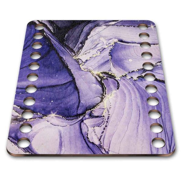 Floss Organizer &ndash; &ldquo;Purple Petals, Rectangular&rdquo; FLZ(P)-074