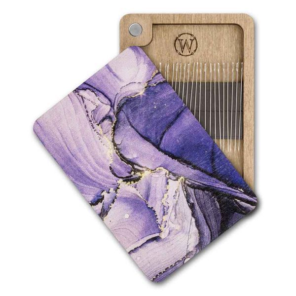 Magnetic Needle Case Rectangular &ndash; &ldquo;Purple Petals&rdquo; FLZB(N)-116