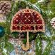 Bead Embroidery Kit (Plastic Base) &ndash; &ldquo;Christmas Ornament &ndash; Red Umbrella&rdquo; (Double-Sided) FLPL-072 FLPL-072 photo 1