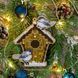 Wooden Bead Embroidery Kit &ndash; &ldquo;Christmas Ornament &ndash; Birdhouse With Birds&rdquo; FLK-388 FLK-388 photo 1