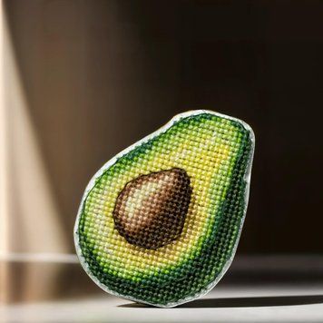 Plastic Cross-Stitch Kit &ndash; "Avocado" (Double-Sided) FLX-072