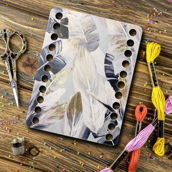 Floss Organizer &ndash; &ldquo;Feathers, Rectangular&rdquo; FLZ(P)-041