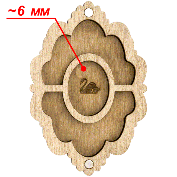 Wooden-Lid Bead Organizer &ndash; &ldquo;Vintage Lock&rdquo; FLZB-108