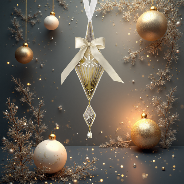 Plastic Cross-Stitch Kit &ndash; &ldquo;Christmas Ornament &ndash; Ice Arrow&rdquo; FLX-139