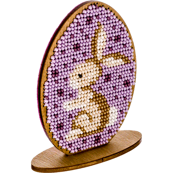 Wooden Bead Embroidery Kit &ndash; &ldquo;Easter Egg&rdquo; FLK-258