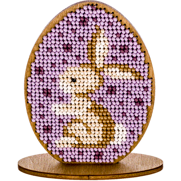 Wooden Bead Embroidery Kit &ndash; &ldquo;Easter Egg&rdquo; FLK-258