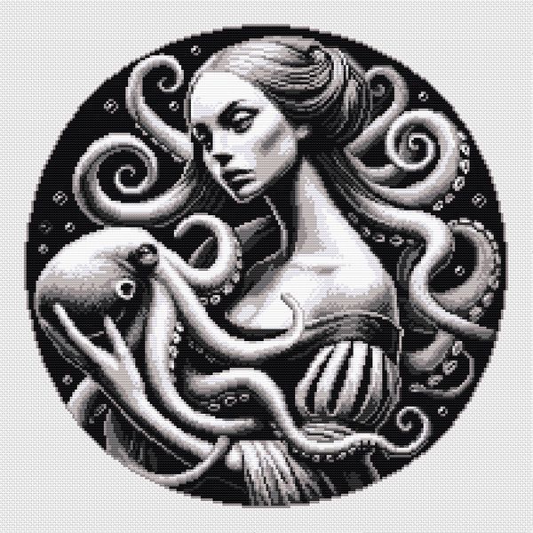 Cross-Stitch Pattern &ndash; "Lady of the Deep" WLP-024