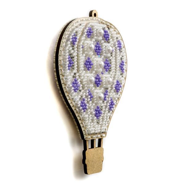 Bead Embroidery Kit (Plastic Base) &ndash; &ldquo;Christmas Ornament &ndash; Purple Dream&rdquo; (Double-Sided) FLPL-073