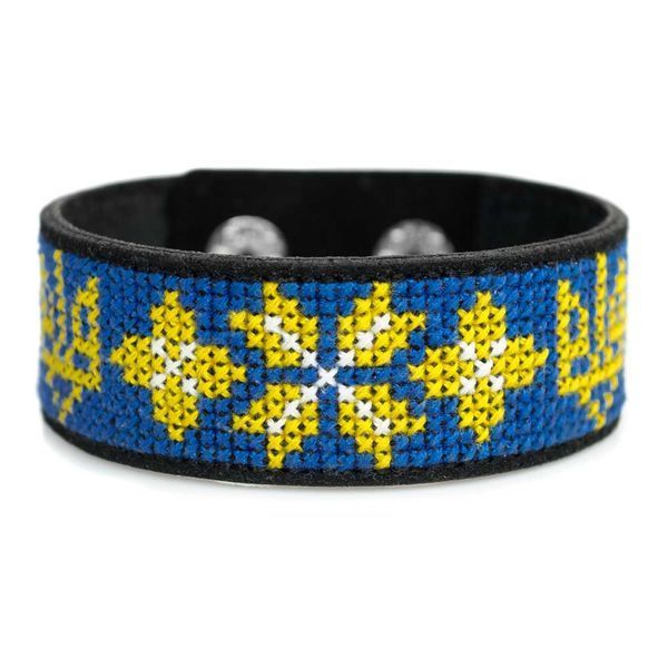 Faux Leather Cross-Stitch Kit &ndash; &ldquo;Bracelet&rdquo; (2.2 &times; 22 cm) FLHL-056 Black