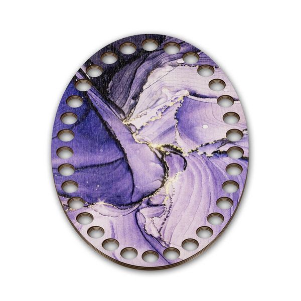 Floss Organizer &ndash; &ldquo;Purple Petals, Oval&rdquo; FLZ(P)-075