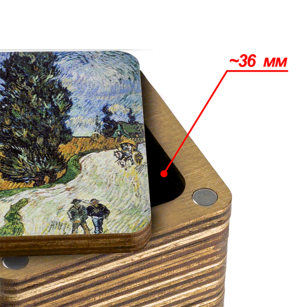 Thread Catcher Square &ndash; &ldquo;Cypress Road with Star&rdquo; FLZB(N)-068