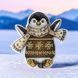Plastic Cross-Stitch Kit &ndash; "Christmas Ornament &ndash; Penguin" FLX-017 FLX-017 photo 1