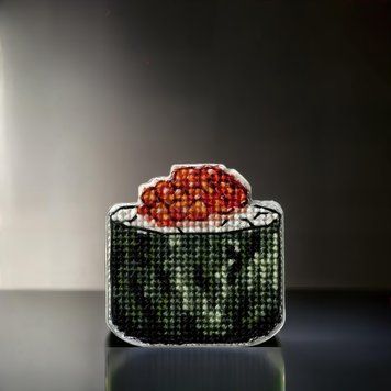 Plastic Cross-Stitch Kit &ndash; "Caviar Sushi" (Double-Sided) FLX-073