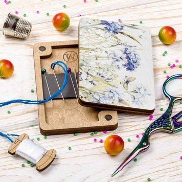 Magnetic Needle Case Rectangular &ndash; &ldquo;Butterfly Garden&rdquo; FLZB(N)-118