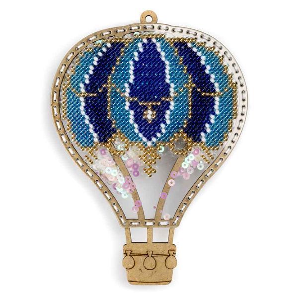 Bead Embroidery Kit (Plastic Base) &ndash; &ldquo;Christmas Ornament &ndash; Blue Journey&rdquo; (Double-Sided) FLPL-074